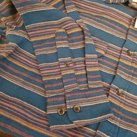 Goodfellow & Co Standard fit Flannel casual button down Blue Size S - Picture 5 of 10